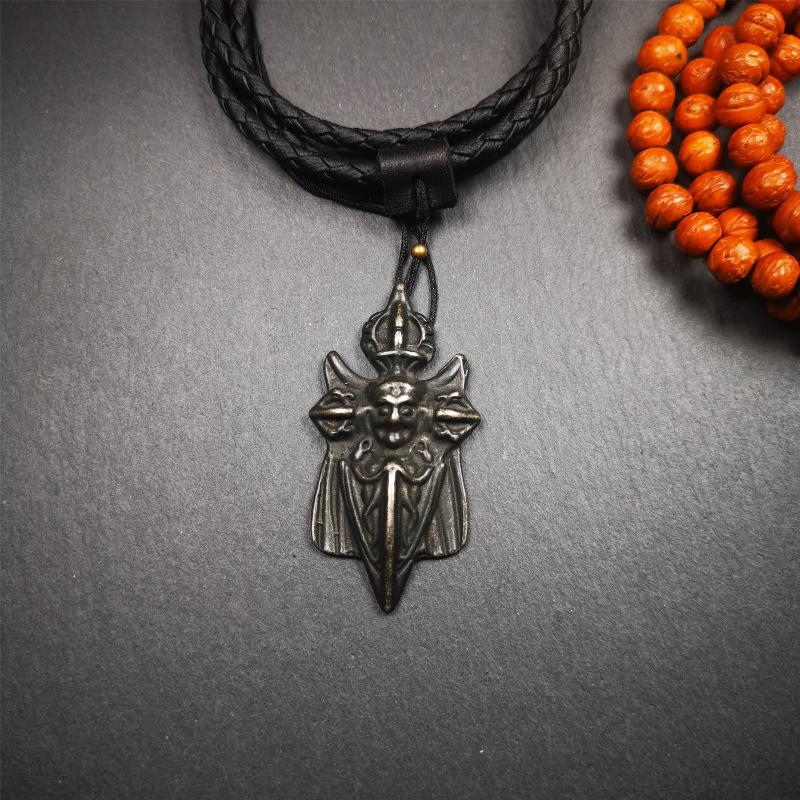 Garuda Amulet - 2.2" - Tibetan Buddhist amulet, detailed view