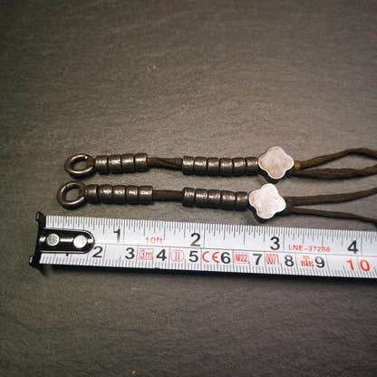 6mm Cold Iron Prayer Bead Counters with Gesang Flower Pendant - Tibetan Buddhist art, view 9