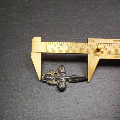 Cross vajra Phurba - 1.57" - Tibetan Buddhist vajra, size reference