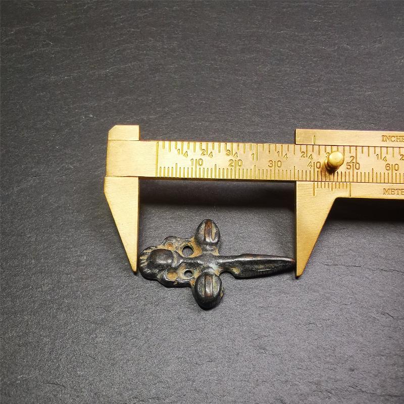 Cross vajra Phurba - 1.57" - Tibetan Buddhist vajra, size reference