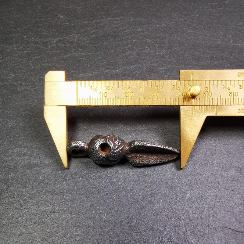 Skull Phurba - 1.77" - Tibetan Buddhist art, view 10
