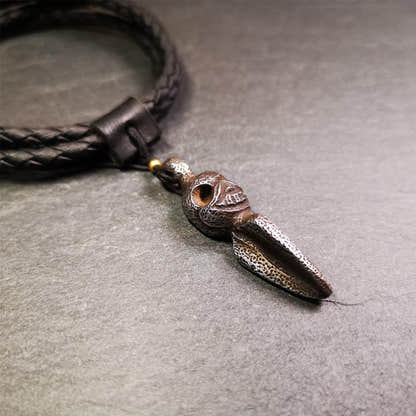 Skull Phurba - 1.77" - Tibetan Buddhist art, view 4