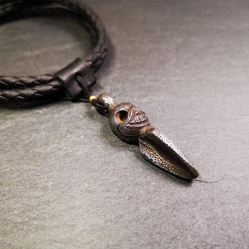 Skull Phurba - 1.77" - Tibetan Buddhist art, view 4