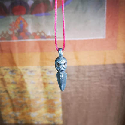 Skull Phurba - 1.77" - Tibetan Buddhist art, view 6
