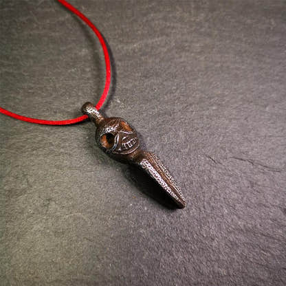 Skull Phurba - 1.77" - Tibetan Buddhist art, view 8