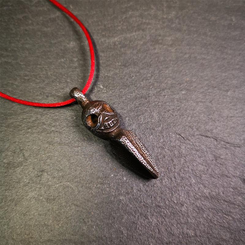 Skull Phurba - 1.77" - Tibetan Buddhist art, view 8