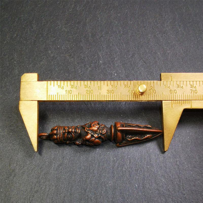 Vajrapani Phurba - 2.36" - Tibetan Buddhist vajra, size reference