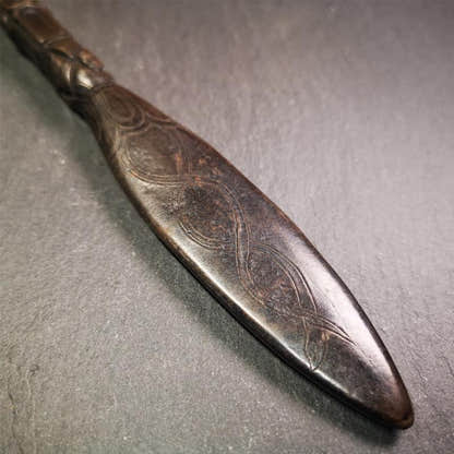 Black Manjusri Sword - 9" - Tibetan Buddhist art, view 5