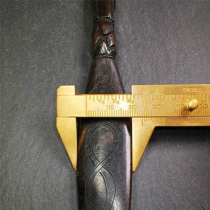Black Manjusri Sword - 9" - Tibetan Buddhist art, size reference