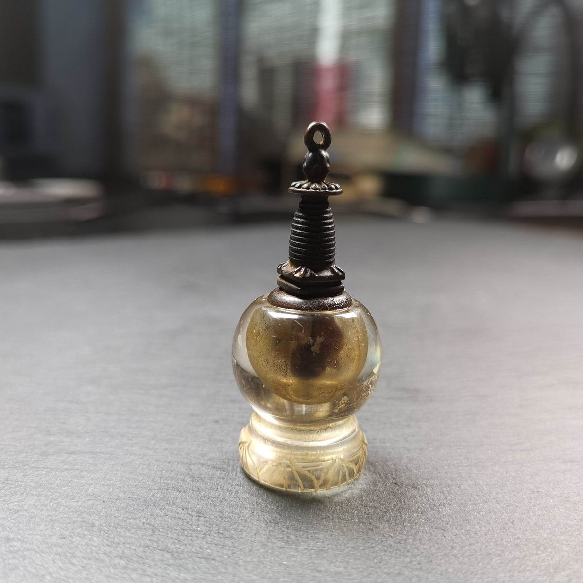 Buddhist Amulet,Crystal Stupa Pendant,Pagoda,Buddhist Tower,Gau Shrine - Tibetan Buddhist amulet, view 10