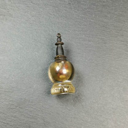 Buddhist Amulet,Crystal Stupa Pendant,Pagoda,Buddhist Tower,Gau Shrine - Tibetan Buddhist amulet, view 12