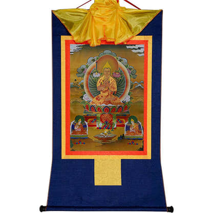 Je Tsongkhapa,Losang Drakpa,Je Rinpoche - Tibetan thangka painting, view 22