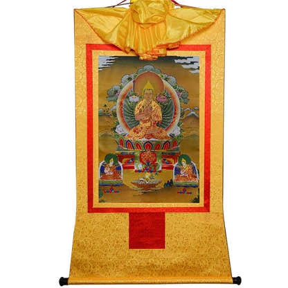 Je Tsongkhapa,Losang Drakpa,Je Rinpoche - Tibetan thangka painting, view 24