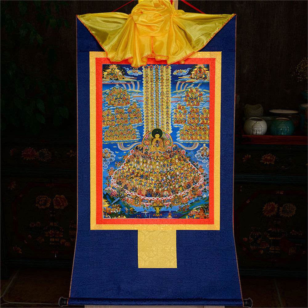 Shakyamuni Refuge Tree - Tibetan thangka painting, view 10