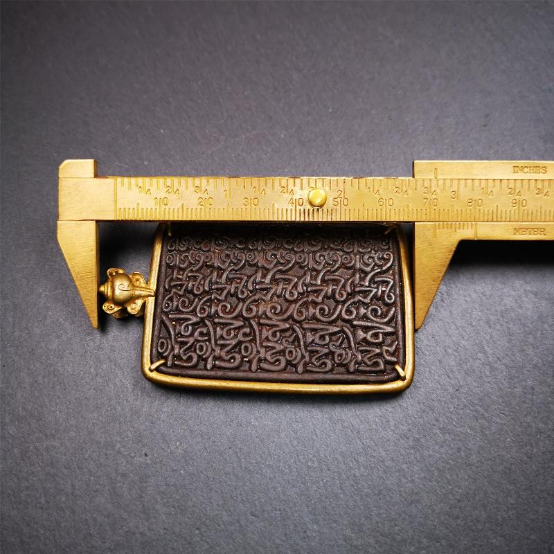 Om Melong Amulet 2.76" - Tibetan Buddhist amulet, view 10