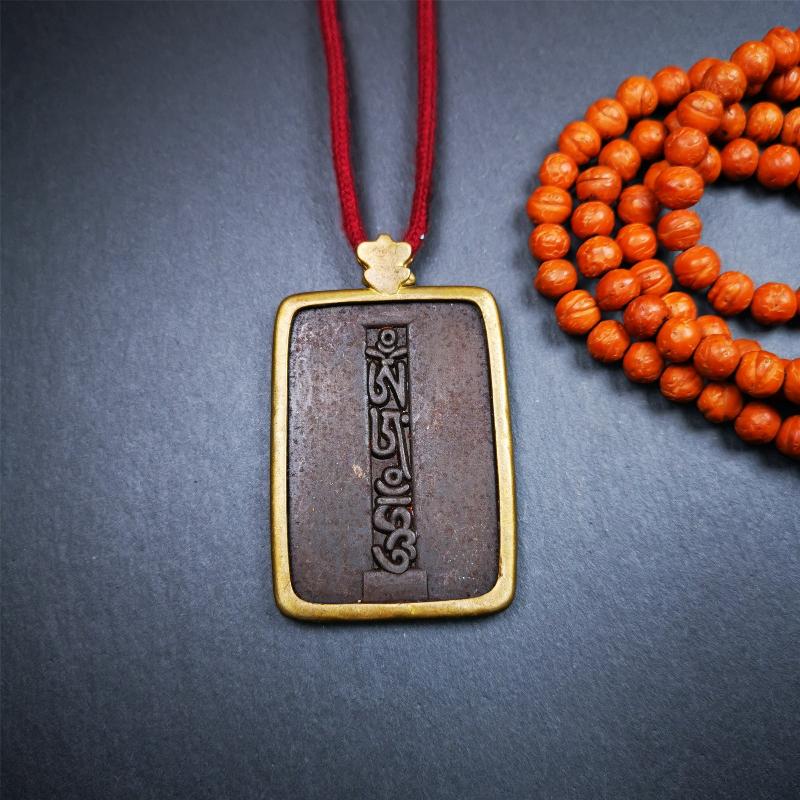 Om Melong Amulet 2.76" - Tibetan Buddhist amulet, view 5