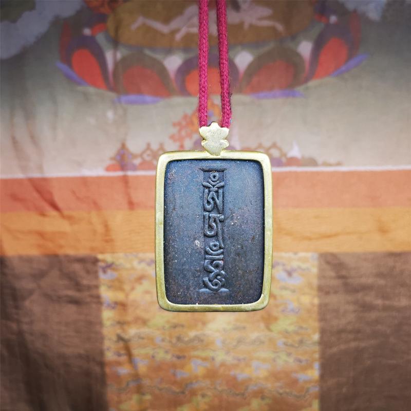 Om Melong Amulet 2.76" - Tibetan Buddhist amulet, view 8