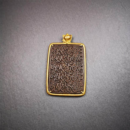 Om Melong Amulet 2.76" - Tibetan Buddhist amulet, view 9