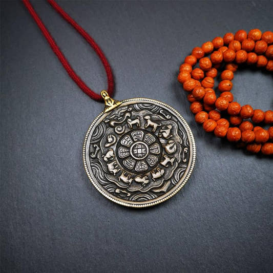 Old Melong 2.6" - Tibetan Buddhist art, front view
