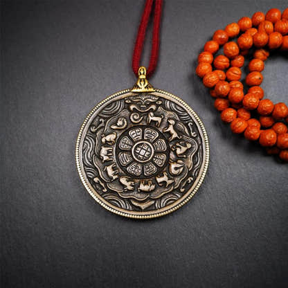 Old Melong 2.6" - Tibetan Buddhist art, detailed view