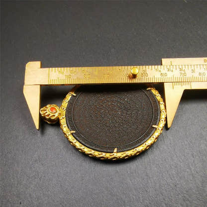 Om Melong Amulet 2.52" - Tibetan Buddhist amulet, view 10