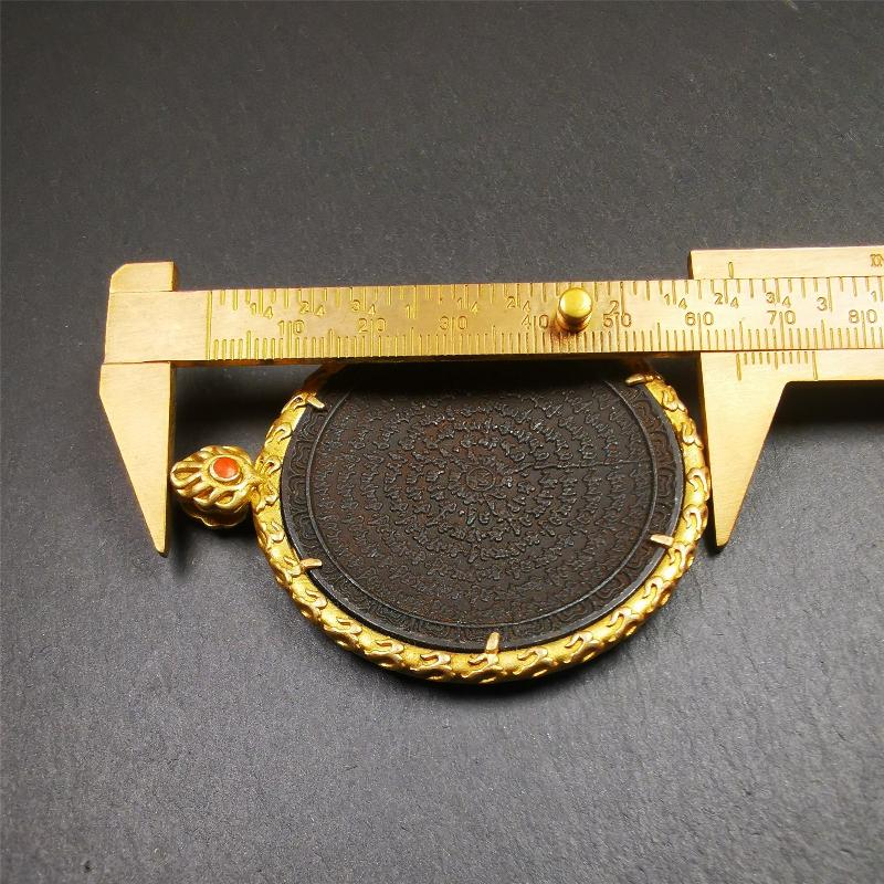 Om Melong Amulet 2.52" - Tibetan Buddhist amulet, view 10