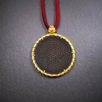 Om Melong Amulet 2.52" - Tibetan Buddhist amulet, view 5