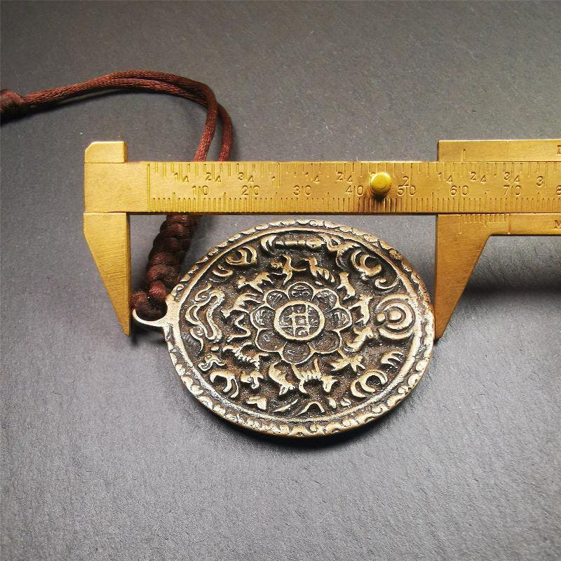 Old Melong 2.12" - Tibetan Buddhist art, size reference