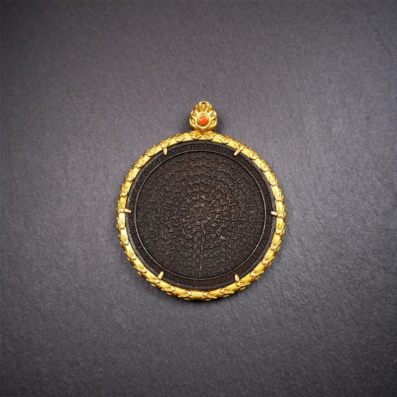 Om Melong Amulet 2.52" - Tibetan Buddhist amulet, view 9