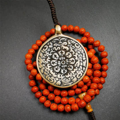 Mandala Melong 2.16" - Tibetan Buddhist art, close-up detail