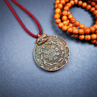 Old Melong 1.89" - Tibetan Buddhist art, front view