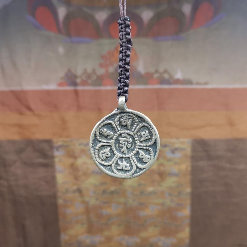 Chenrezig Om Melong 1.38" - Tibetan Buddhist art, view 6
