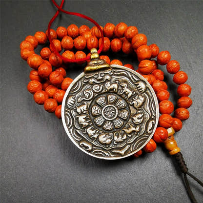 Old Melong 1.97" - Tibetan Buddhist art, close-up detail