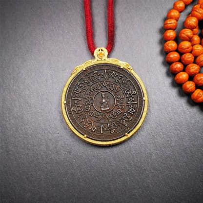 Chenrezig Om Melong 2.1" - Tibetan Buddhist art, detailed view