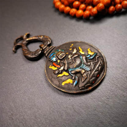 Panjaramahakala Melong 1.89" - Tibetan Buddhist art, view 4