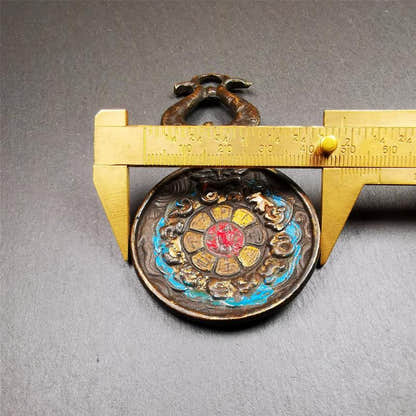 Panjaramahakala Melong 1.89" - Tibetan Buddhist art, view 12