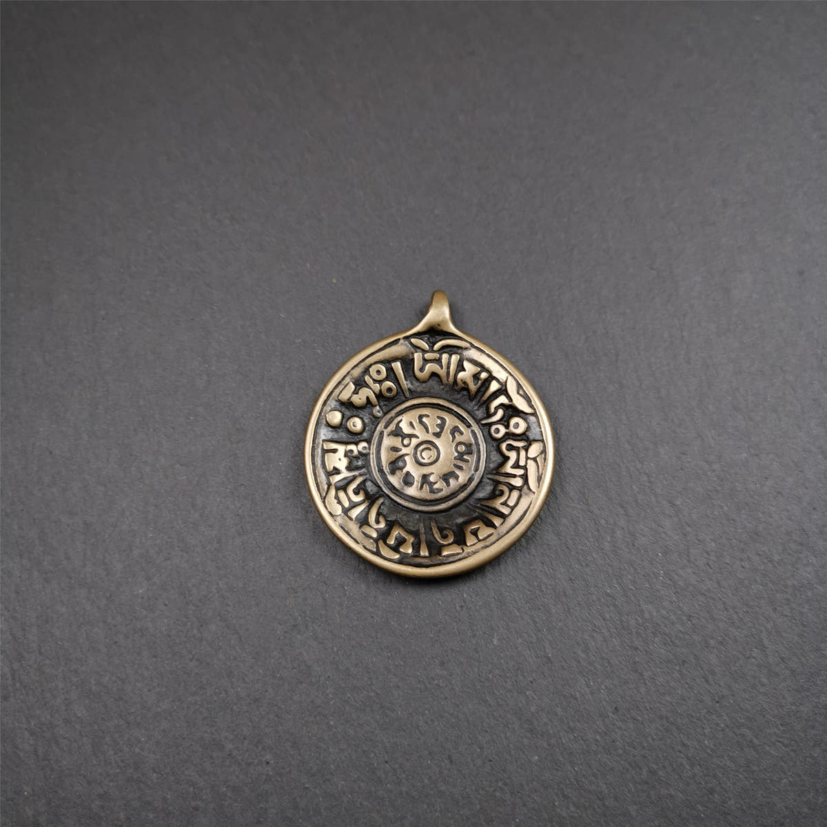 Chenrezig Om Melong Amulet 1.58" - Tibetan Buddhist amulet, view 10