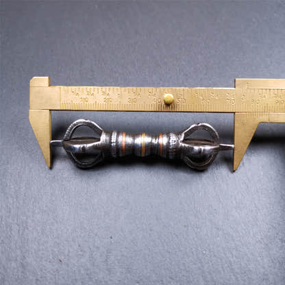 Five-Pronged Vajra 2.95" - Tibetan Buddhist vajra, view 9