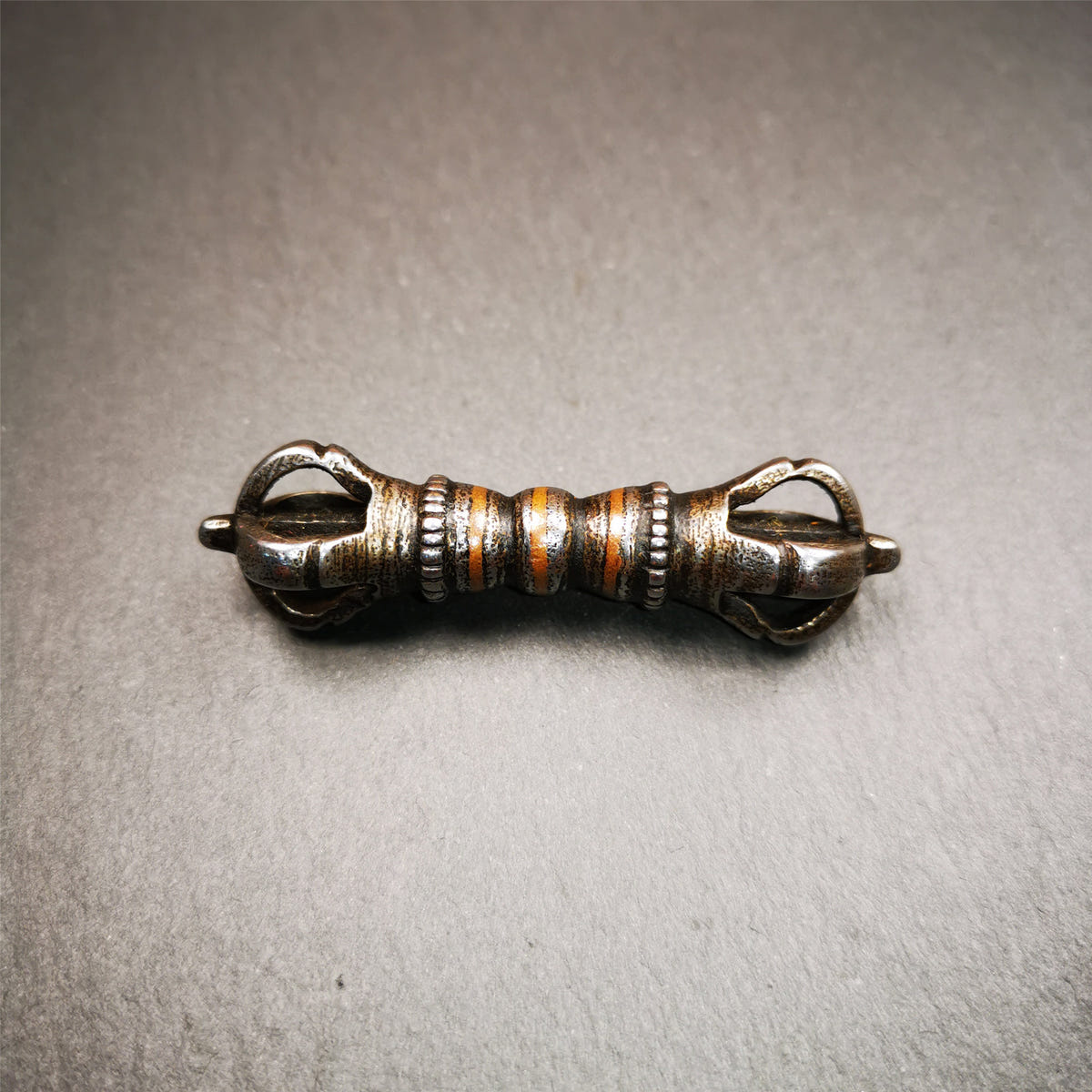 Five-Pronged Vajra 2.36" - Tibetan Buddhist vajra, view 4