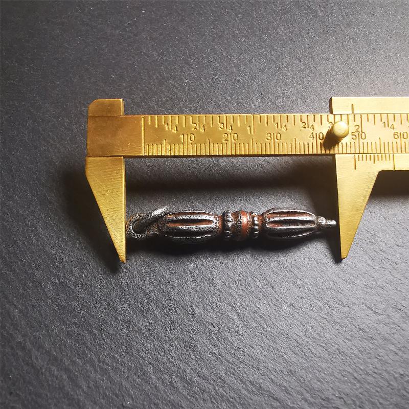 Nine-pronged Vajra Pendant 1.97" - Tibetan Buddhist vajra, view 9