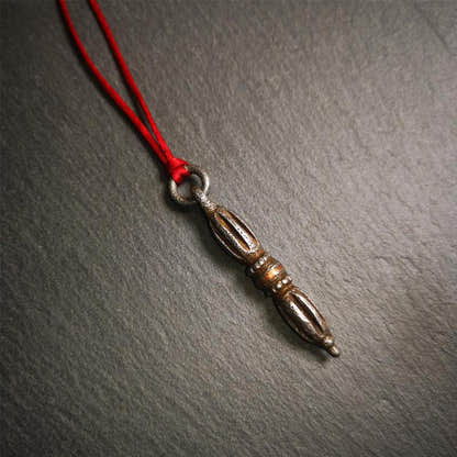 Nine-pronged Vajra Pendant 1.97" - Tibetan Buddhist vajra, view 4