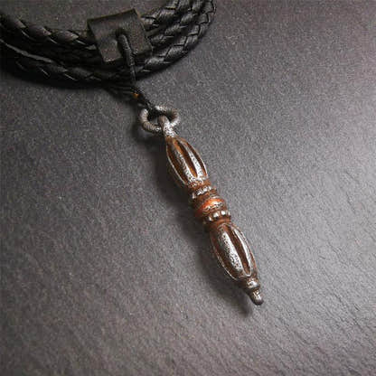 Nine-pronged Vajra Pendant 1.97" - Tibetan Buddhist vajra, view 6