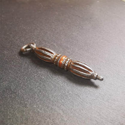 Nine-pronged Vajra Pendant 1.97" - Tibetan Buddhist vajra, view 8