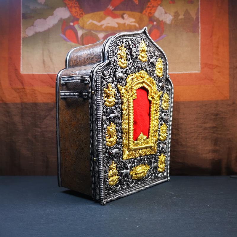 Big Gau Shrine 9" - Tibetan Buddhist art, view 4