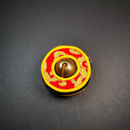 Brass Tingsha Set - OM Mantra - 2.6" - Tibetan Buddhist art, view 8