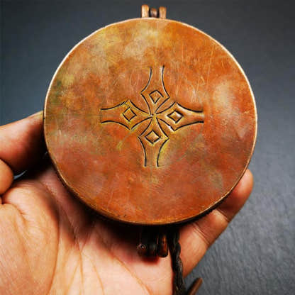 Astamangal Tingsha case - 3.15" - Tibetan Buddhist art, view 8