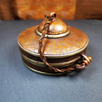 Tingsha Case - 3.35" -4.13" - Mandala Pattern - Tibetan Buddhist art, view 5
