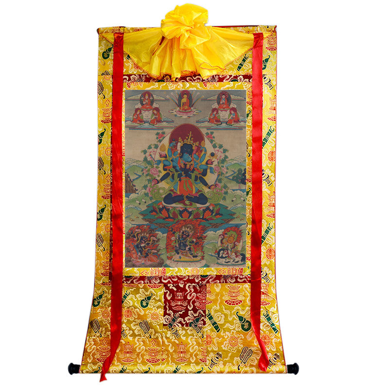 Guhyasamaja Thangka - Giclee Printed and Hand Framed Tibetan Art - 120cm height - gandhanra tibetan thangka art