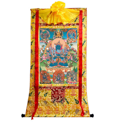 Guhyasamaja Thangka - Giclee Printed and Hand Framed Tibetan Art - 120cm height - gandhanra tibetan thangka art