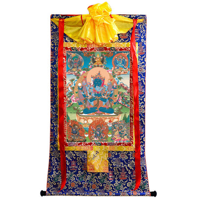 Guhyasamaja Thangka - Giclee Printed and Hand Framed Tibetan Art - 120cm height - gandhanra tibetan thangka art